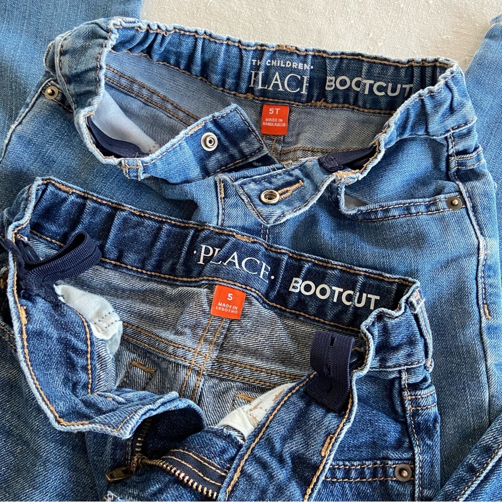 Cat & Jack and The Children’s Place Bundle of 5 Pairs of Size 5 and 5T Jeans - Picture 12 of 16